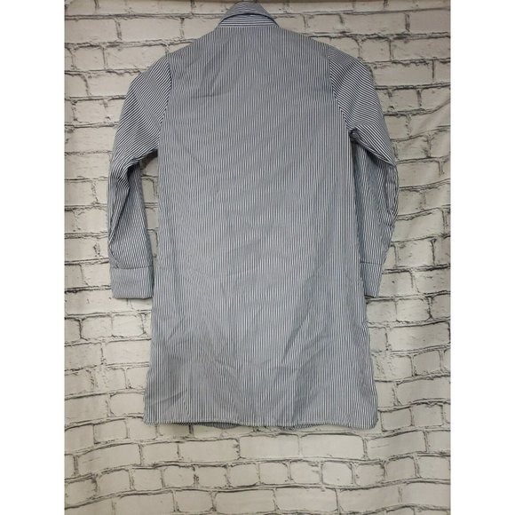 J for Justify Shirt Dress Size Small Embroidered Rose Flowers Striped Floral - Picture 5 of 12